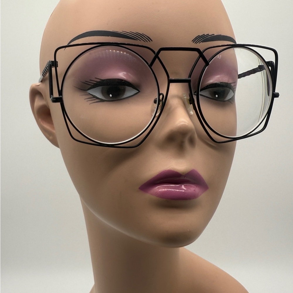 Chic Black Geometric Frame Glasses